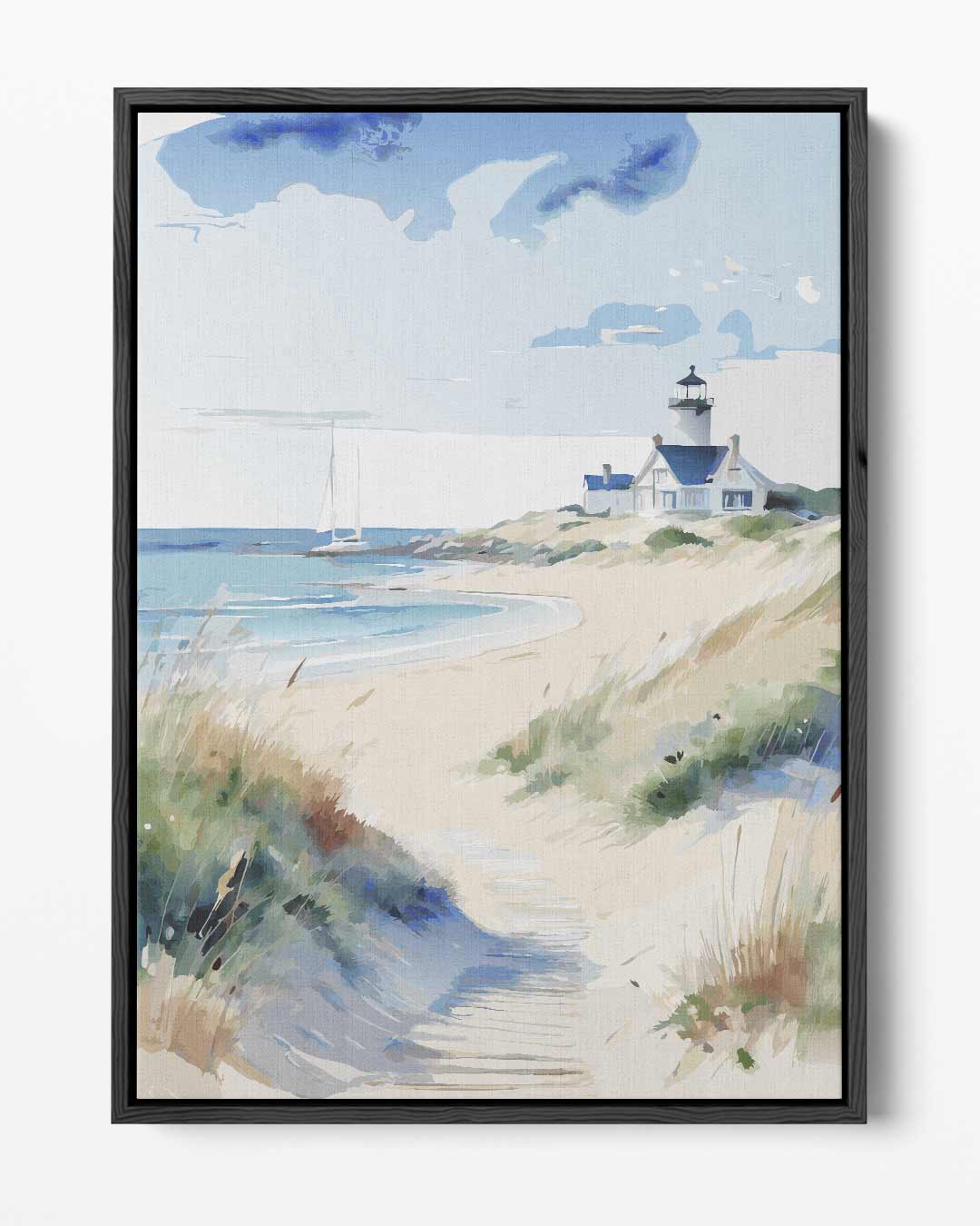 Zomerse Strandwandeling Kunstwerk-canvas-dibond-plexiglas-wanddecoratie-WallArtistic