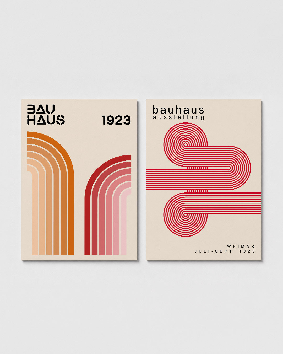 Kleurrijke booglijnen Posterset