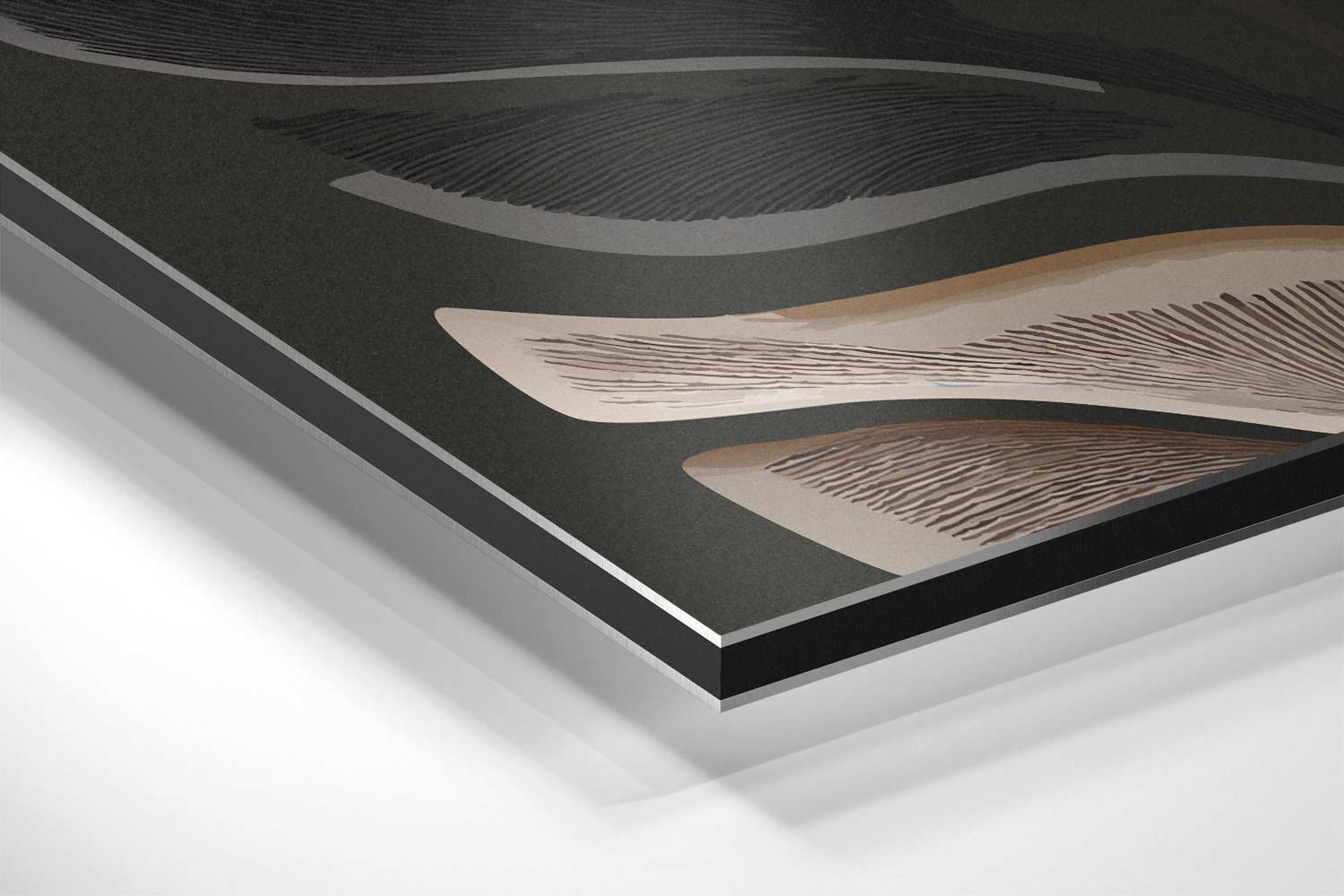Moderne Bladpatroon Kunst Kunstwerk-canvas-dibond-plexiglas-wanddecoratie-WallArtistic