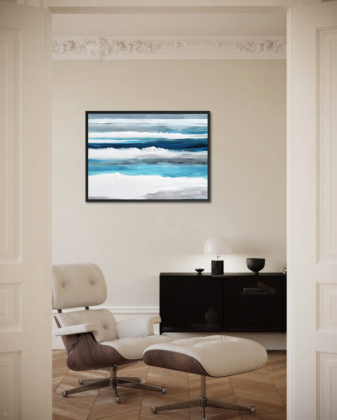Horizontale kleurenlagen Kunstwerk