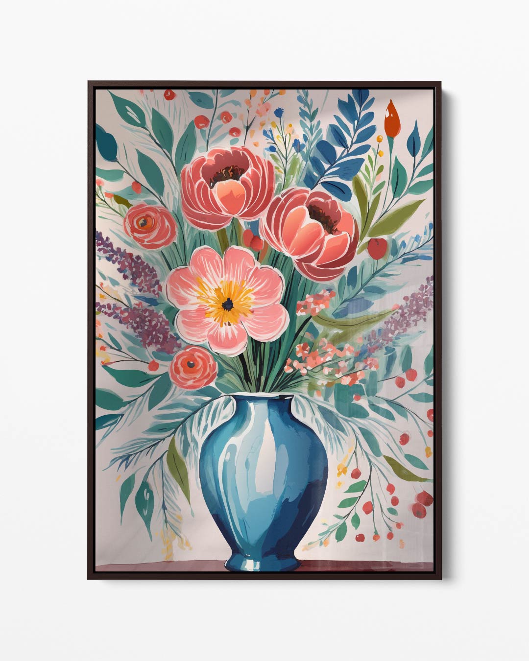 Bloeiende Vaas Kunstwerk-canvas-dibond-plexiglas-wanddecoratie-WallArtistic