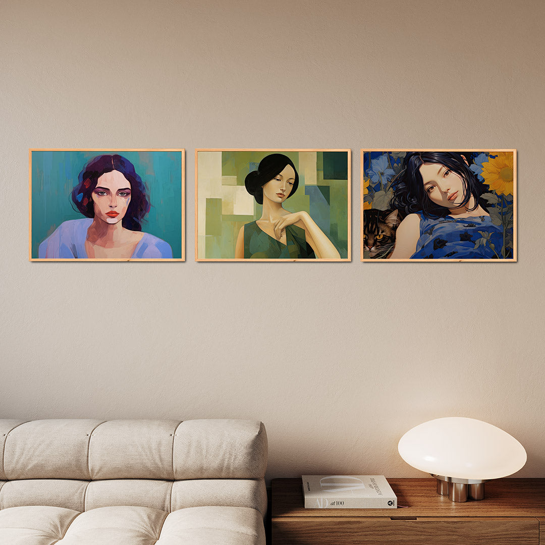 Portret in kleurvlakken Posterset