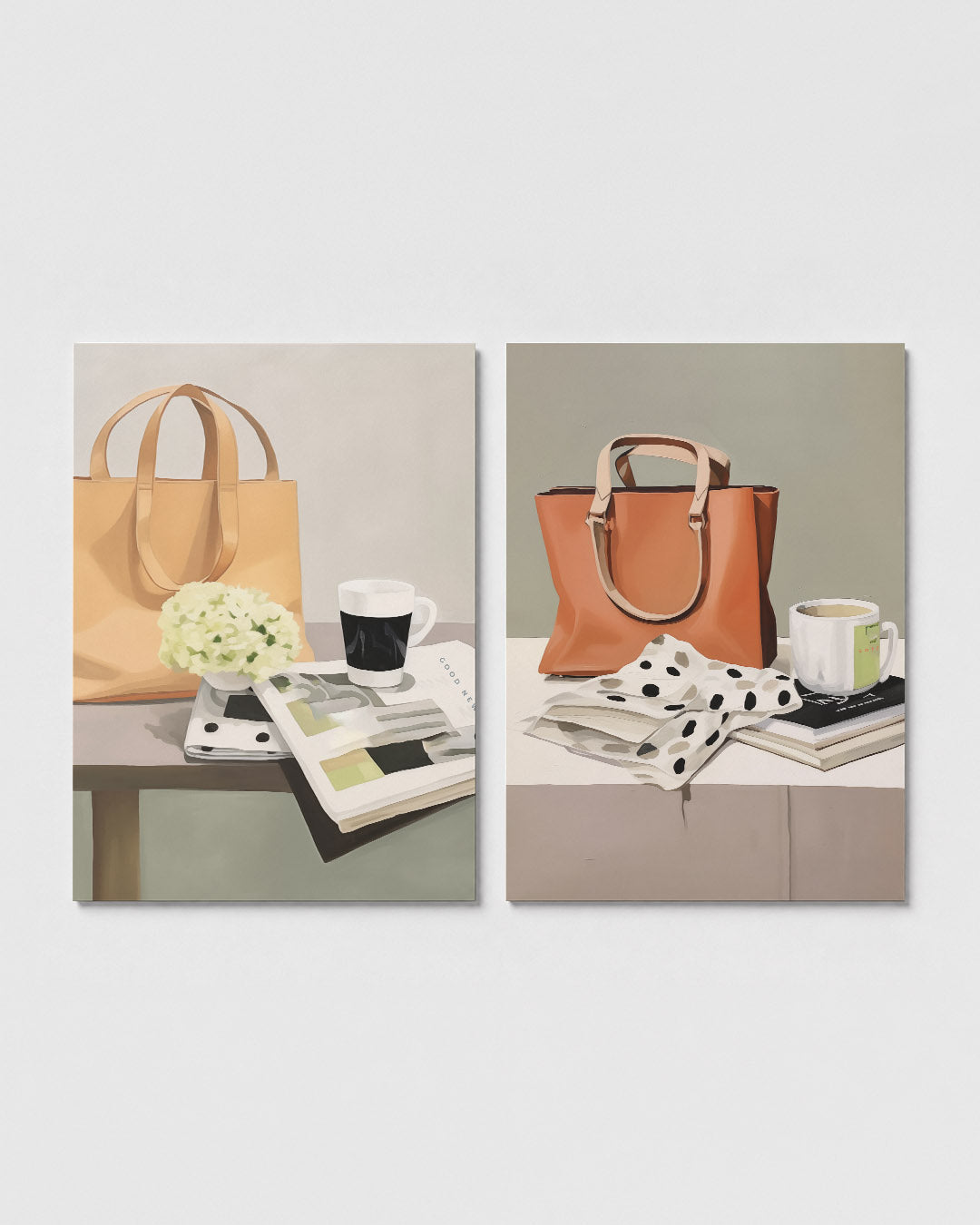 Zachte tafelscène Posterset