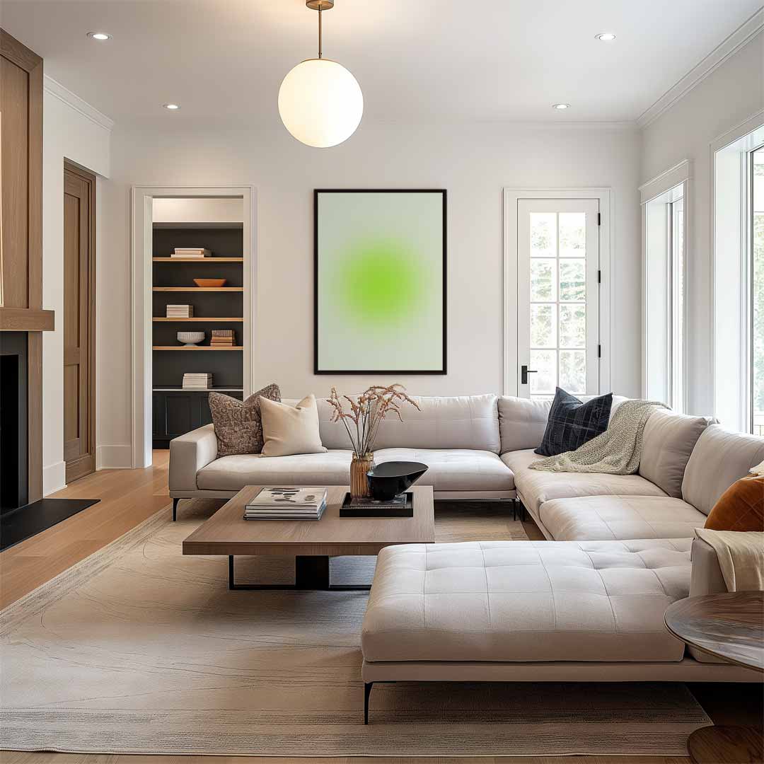 Frisse Groene Glans Kunstwerk-canvas-dibond-plexiglas-wanddecoratie-WallArtistic