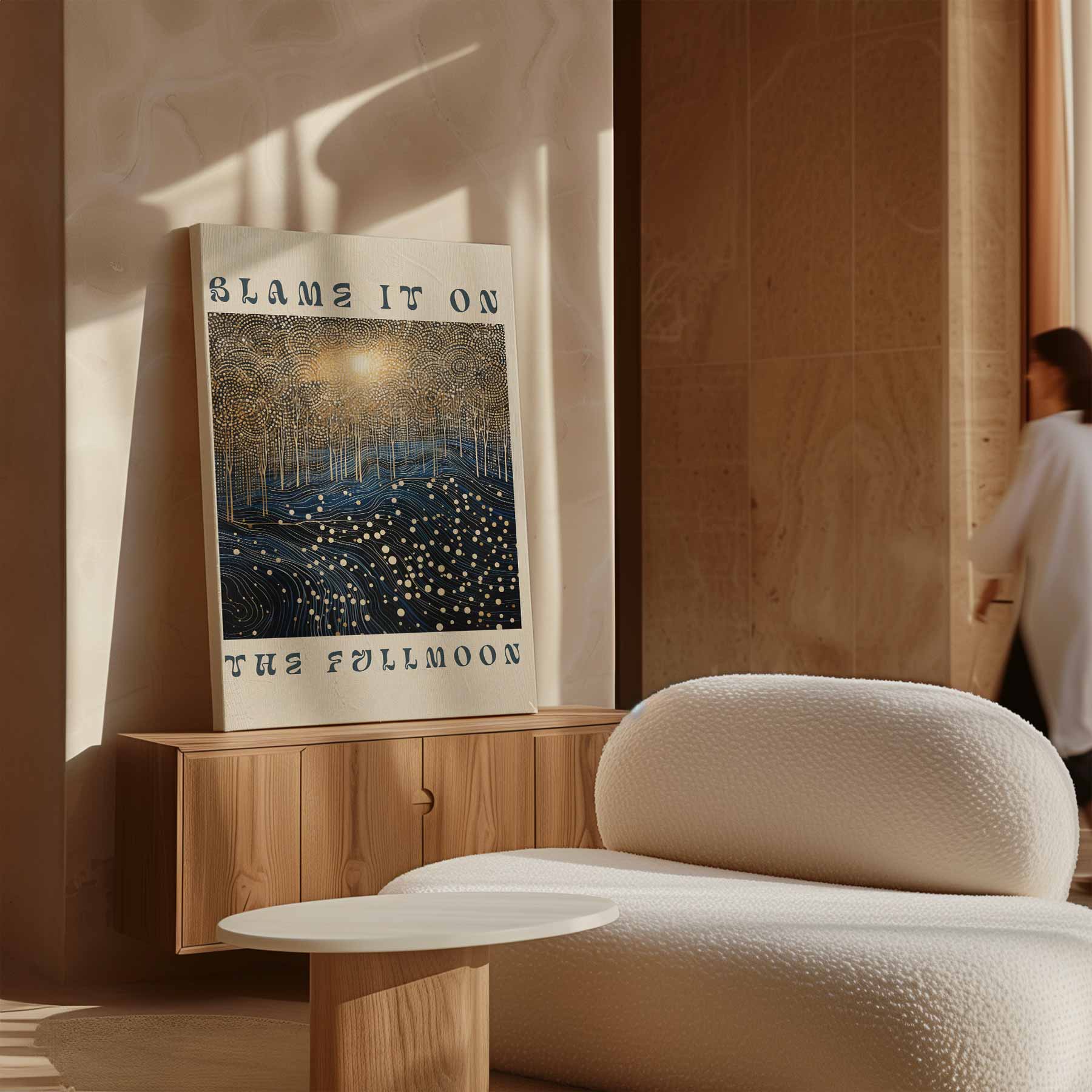 Blame It on the Full Moon Kunstwerk-canvas-dibond-plexiglas-wanddecoratie-WallArtistic