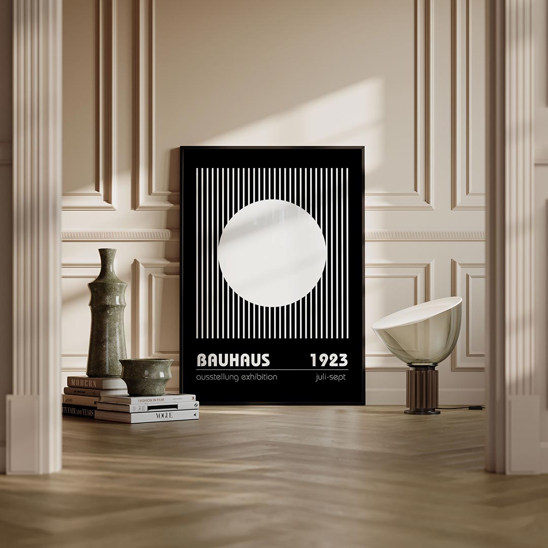 Lijnen en cirkel Poster