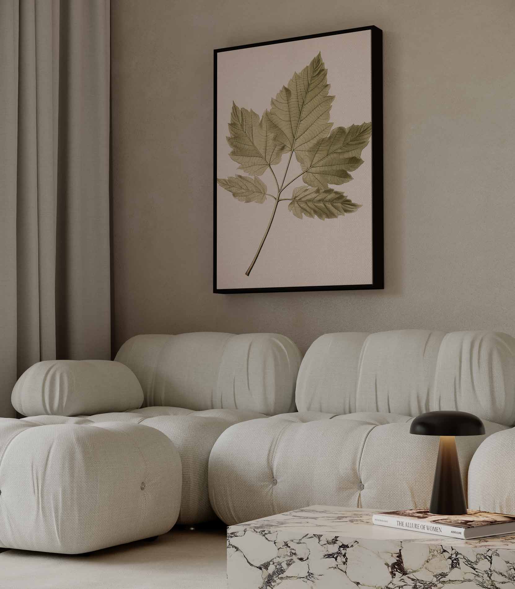 Botanische Bladillustratie Kunstwerk-canvas-dibond-plexiglas-wanddecoratie-WallArtistic