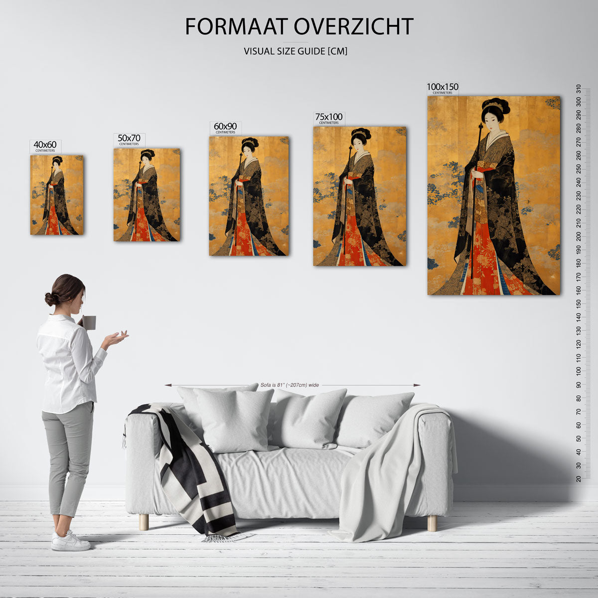 Elegante vrouwelijke figuur Kunstwerk