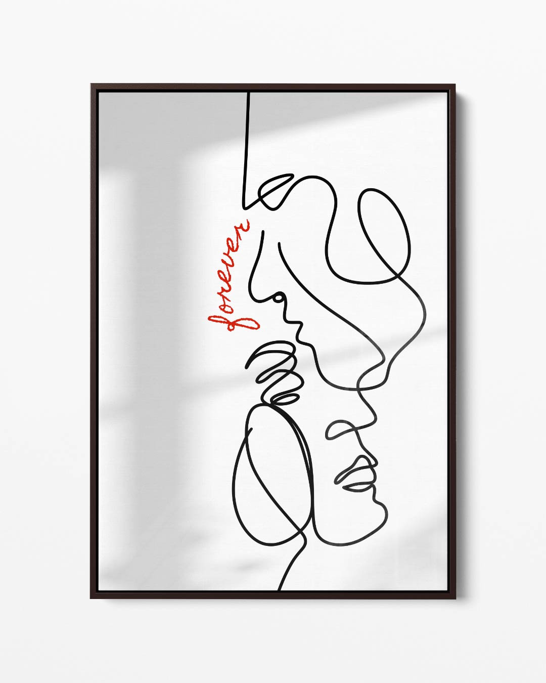 One Line Liefdeskunst Kunstwerk-canvas-dibond-plexiglas-wanddecoratie-WallArtistic