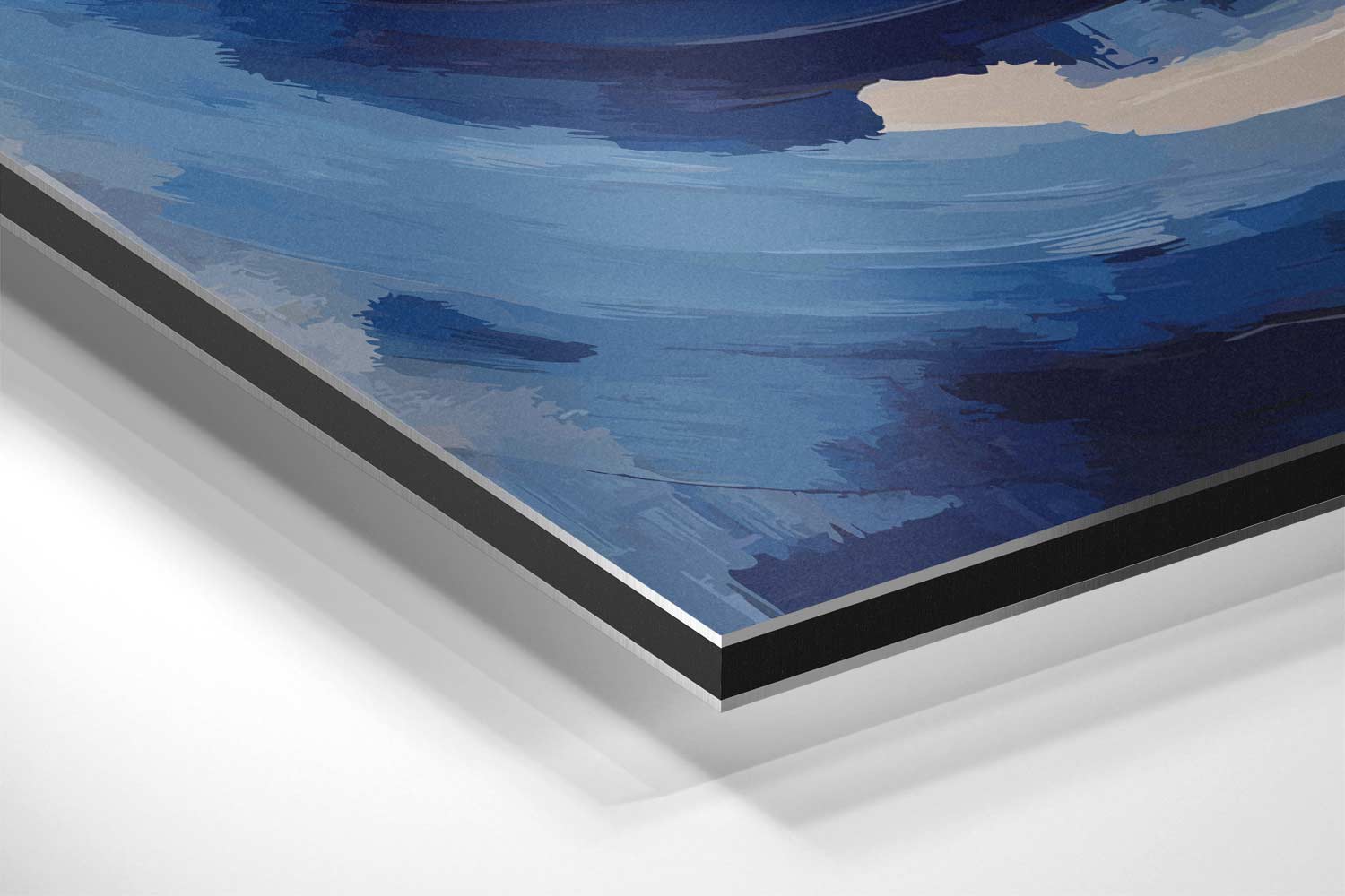 Blauwe Wirwar Kunstwerk-canvas-dibond-plexiglas-wanddecoratie-WallArtistic