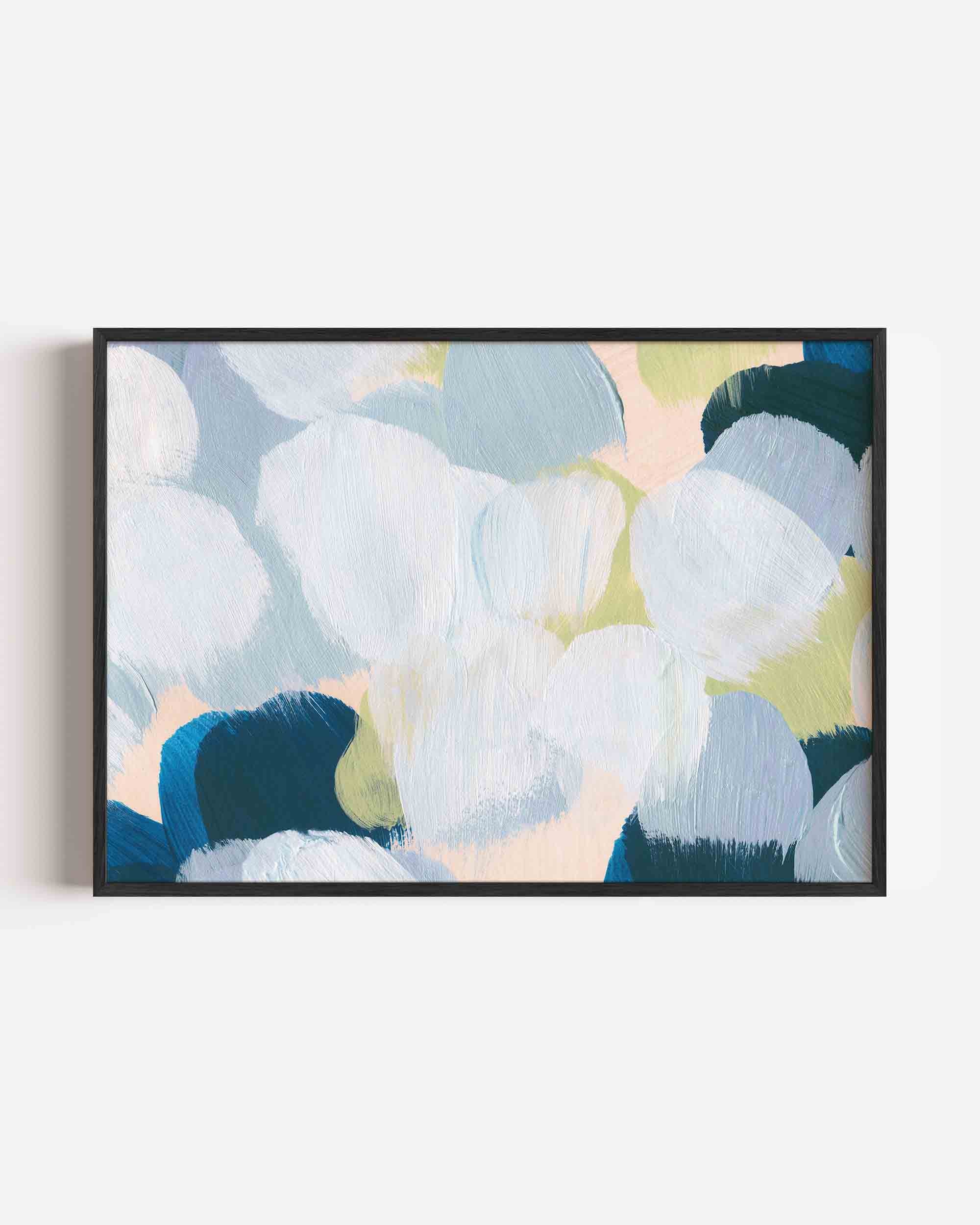 Abstracte penseelstreken Poster