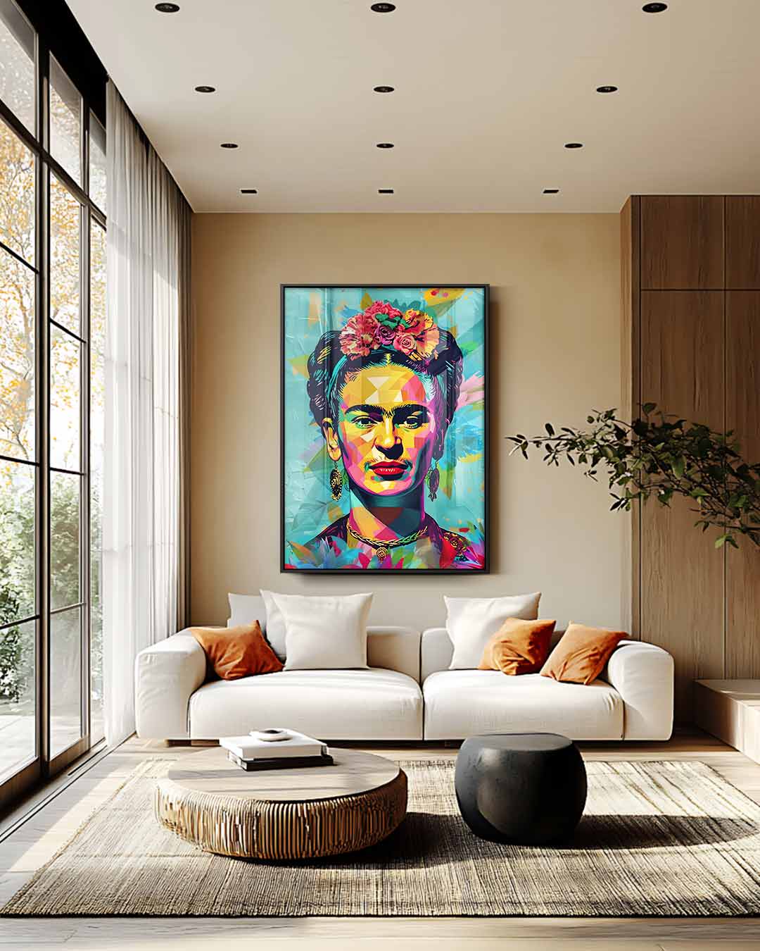 Kleurrijk Portret Kunstwerk Kunstwerk-canvas-dibond-plexiglas-wanddecoratie-WallArtistic