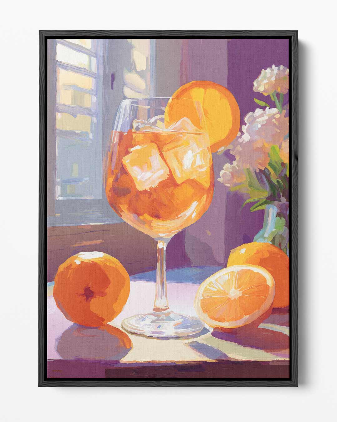 Zomers Aperitief Schilderij Kunstwerk-canvas-dibond-plexiglas-wanddecoratie-WallArtistic