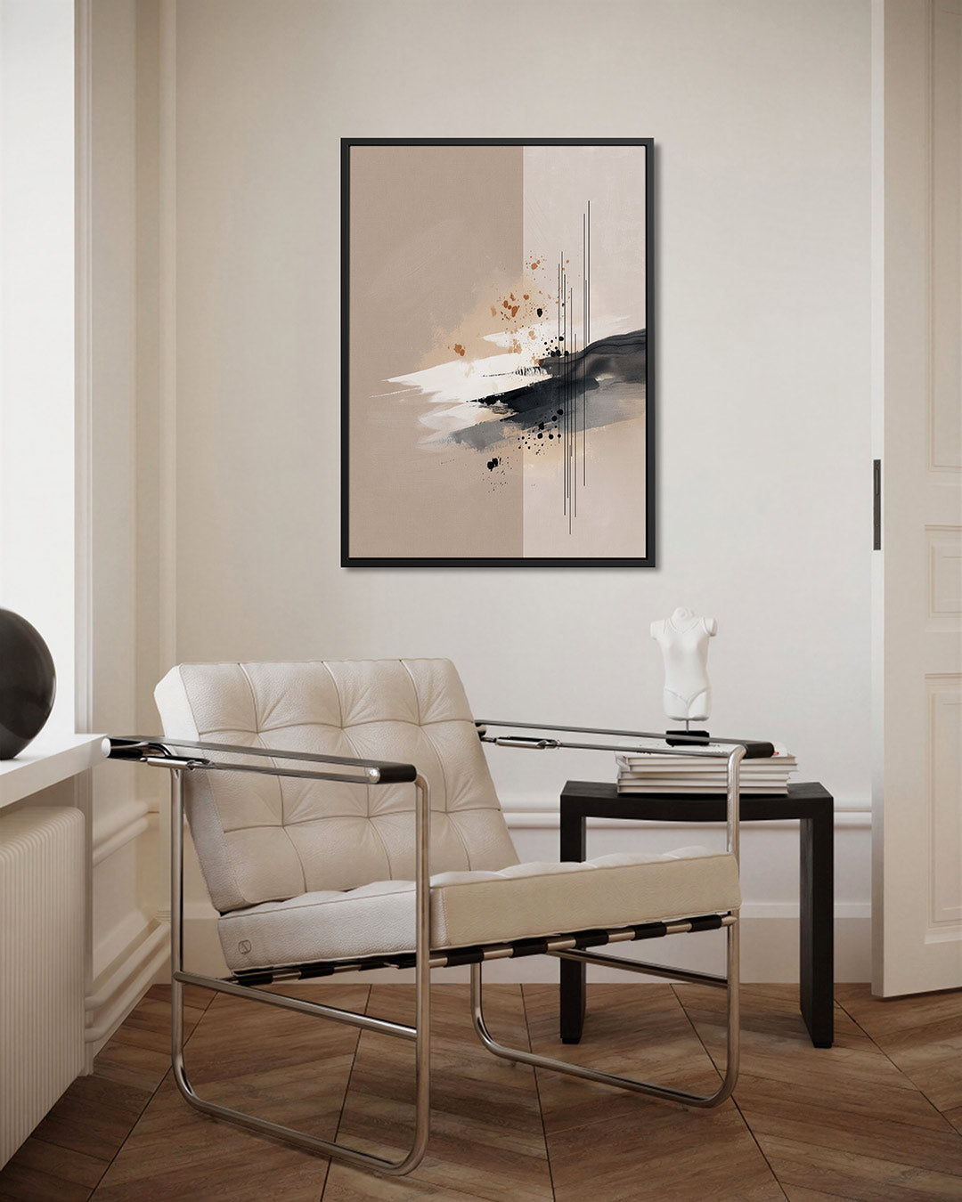 Dynamische lijnen en vormen Kunstwerk
