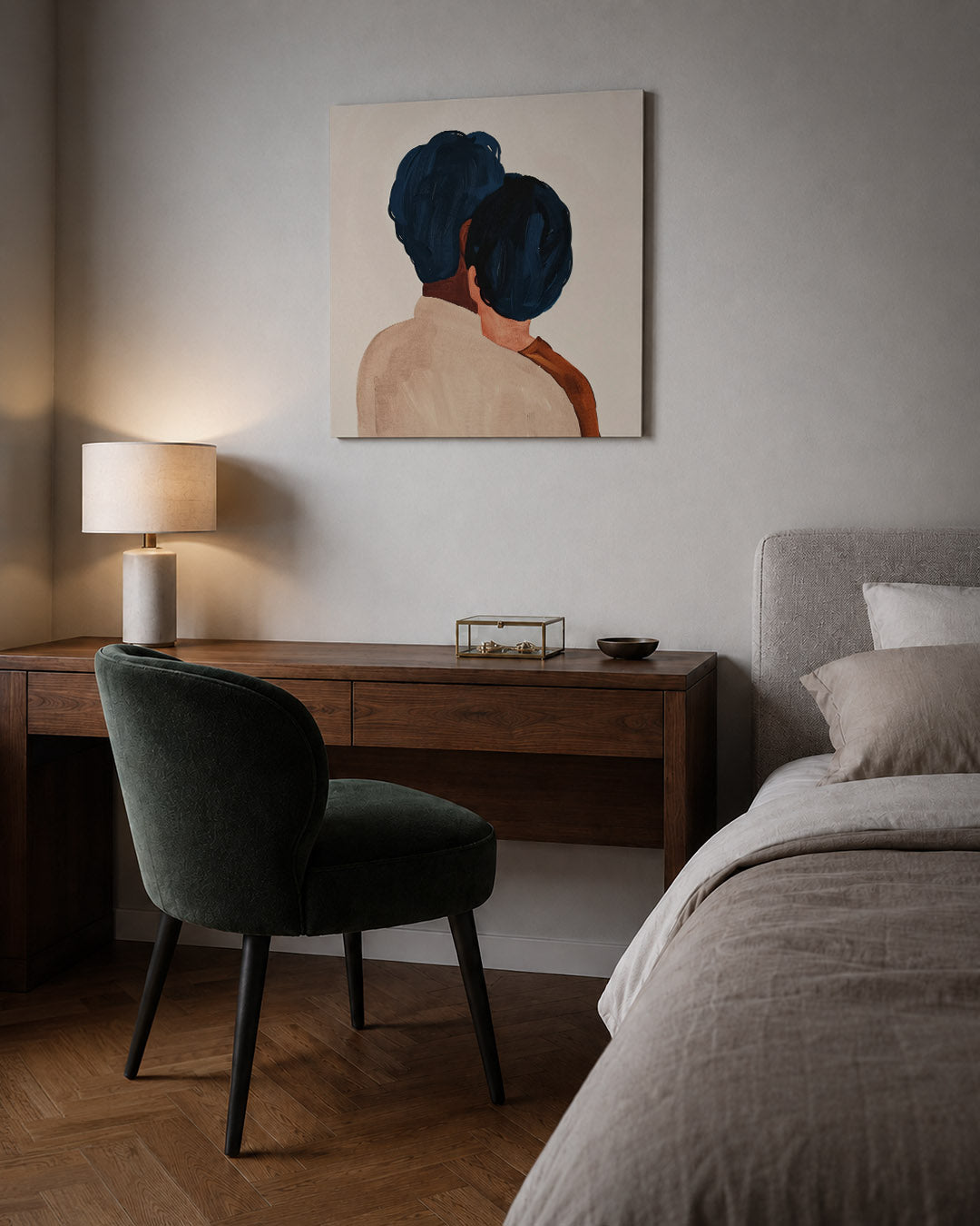 Intieme omhelzing Kunstwerk