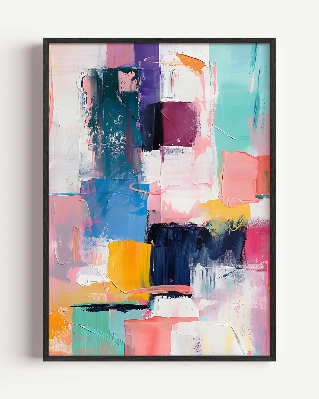 Abstracte Kleurenexplosie Poster