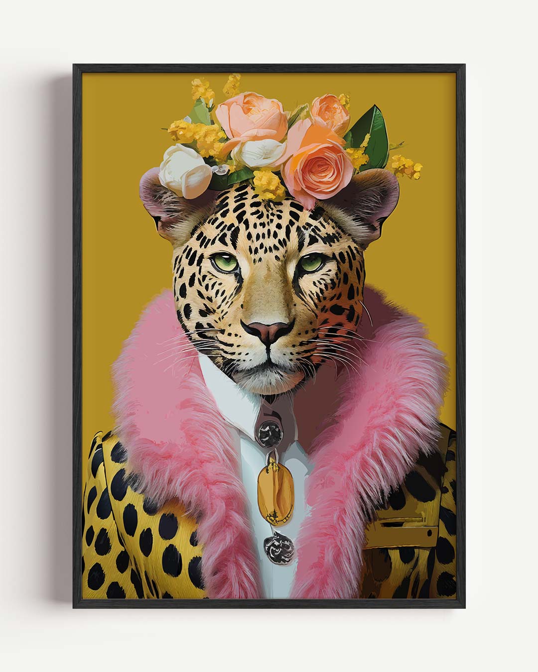 Stijlvolle Luipaard Portrait Poster