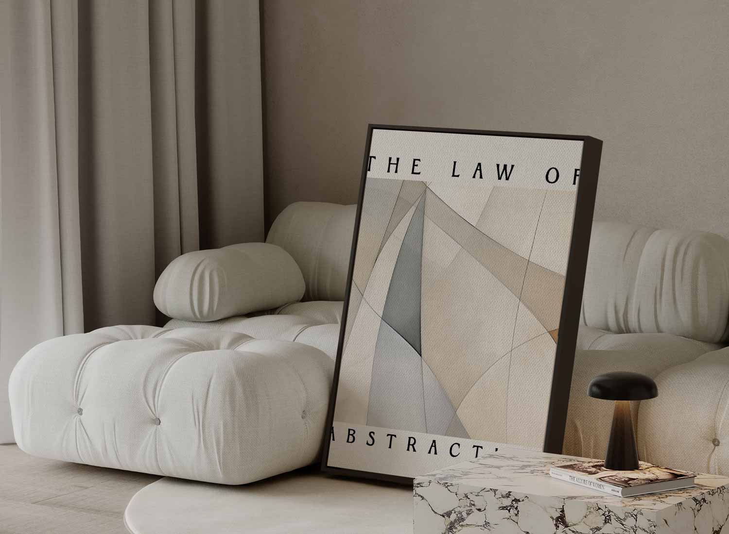 Elegante Abstractie Kunstwerk-canvas-dibond-plexiglas-wanddecoratie-WallArtistic