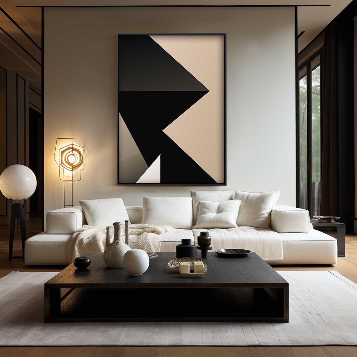 Moderne Schaduwspelen Kunstwerk-canvas-dibond-plexiglas-wanddecoratie-WallArtistic