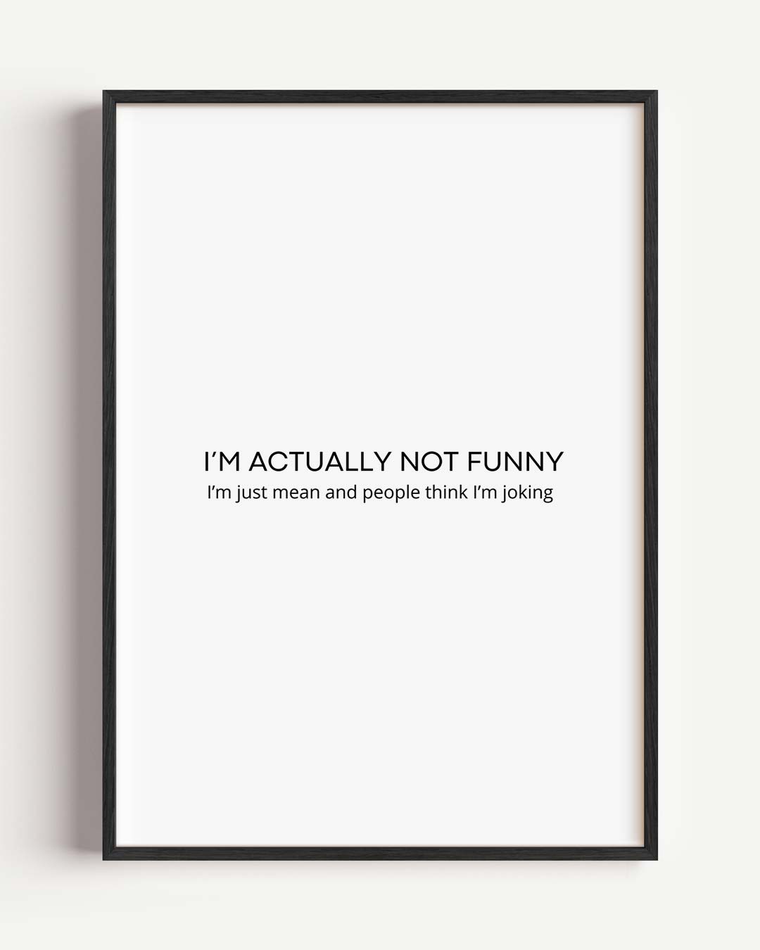 Sassy Witte Tekst Poster