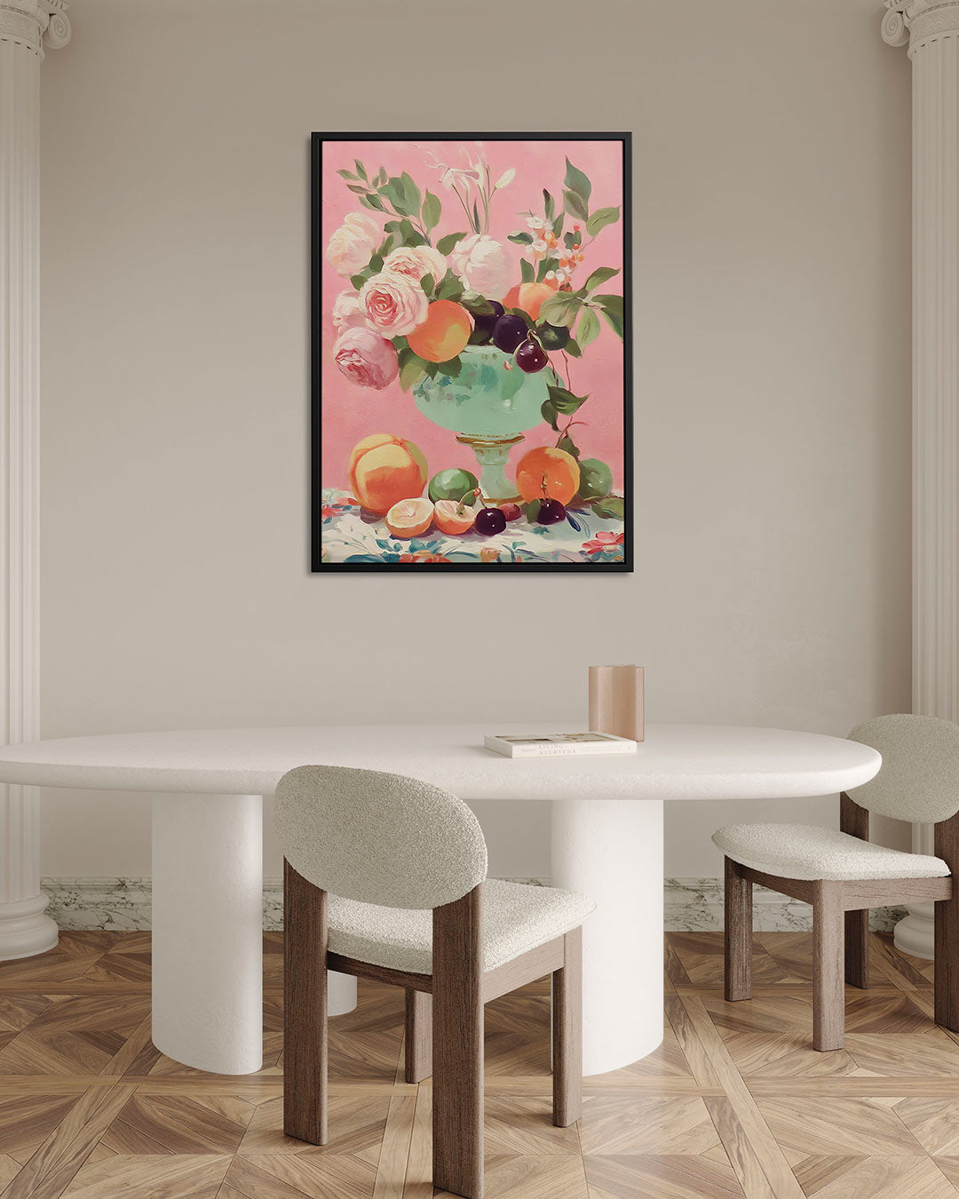 Bloemen en fruit Kunstwerk