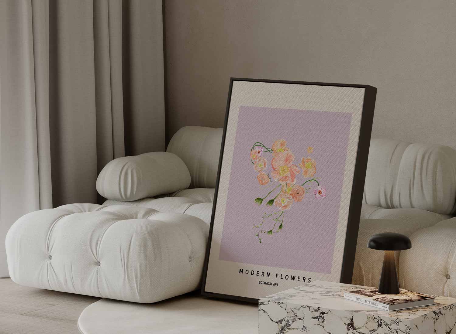 Bloeiende Moderniteit Kunstwerk-canvas-dibond-plexiglas-wanddecoratie-WallArtistic