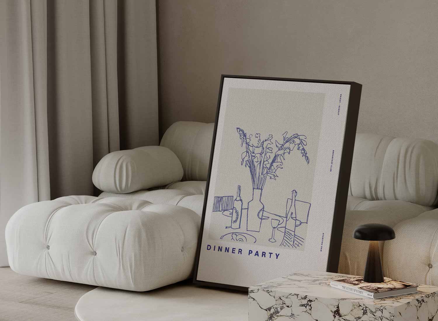 Dinner Party Kunstwerk-canvas-dibond-plexiglas-wanddecoratie-WallArtistic