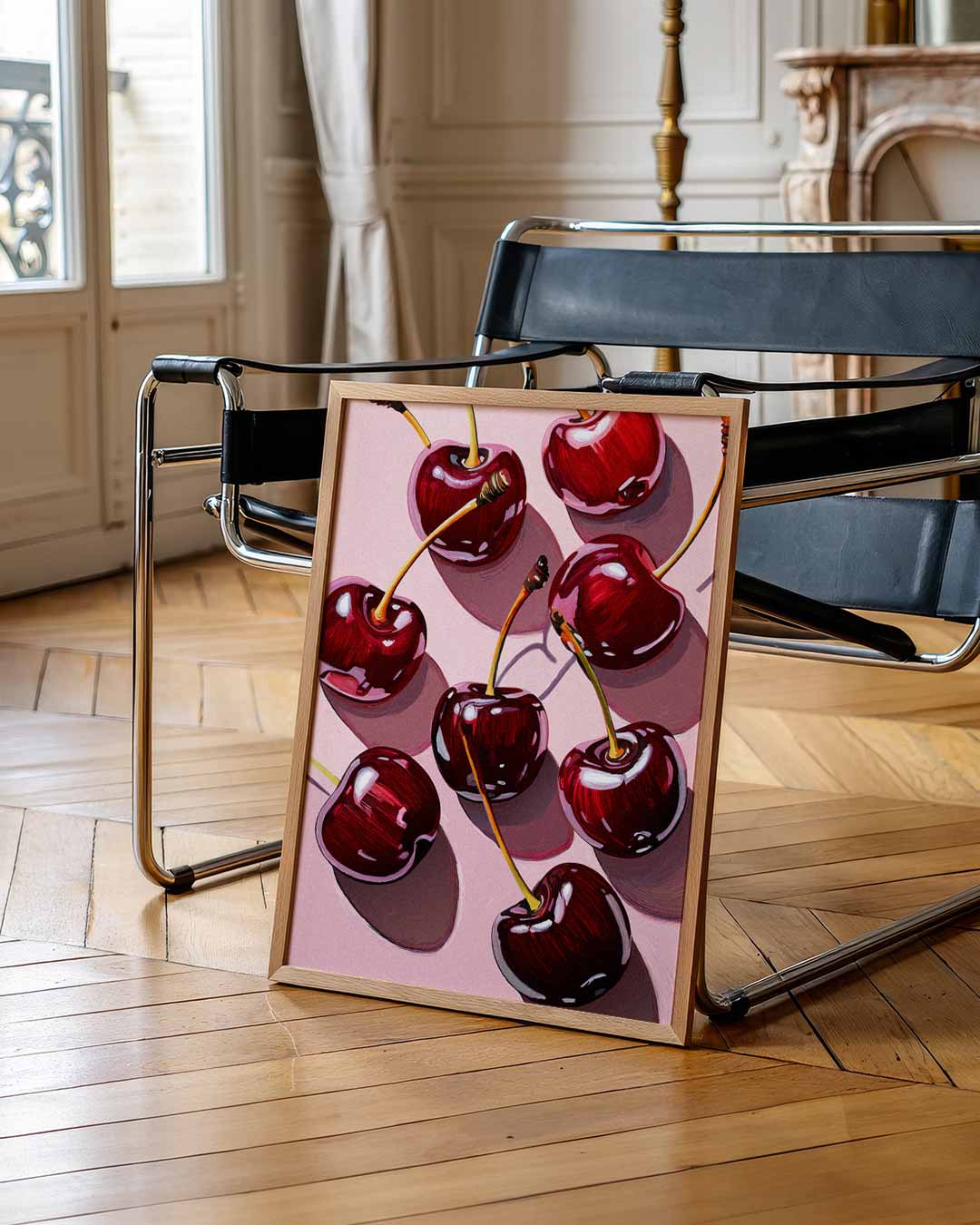 Kersen op Zomerse Tafel Poster