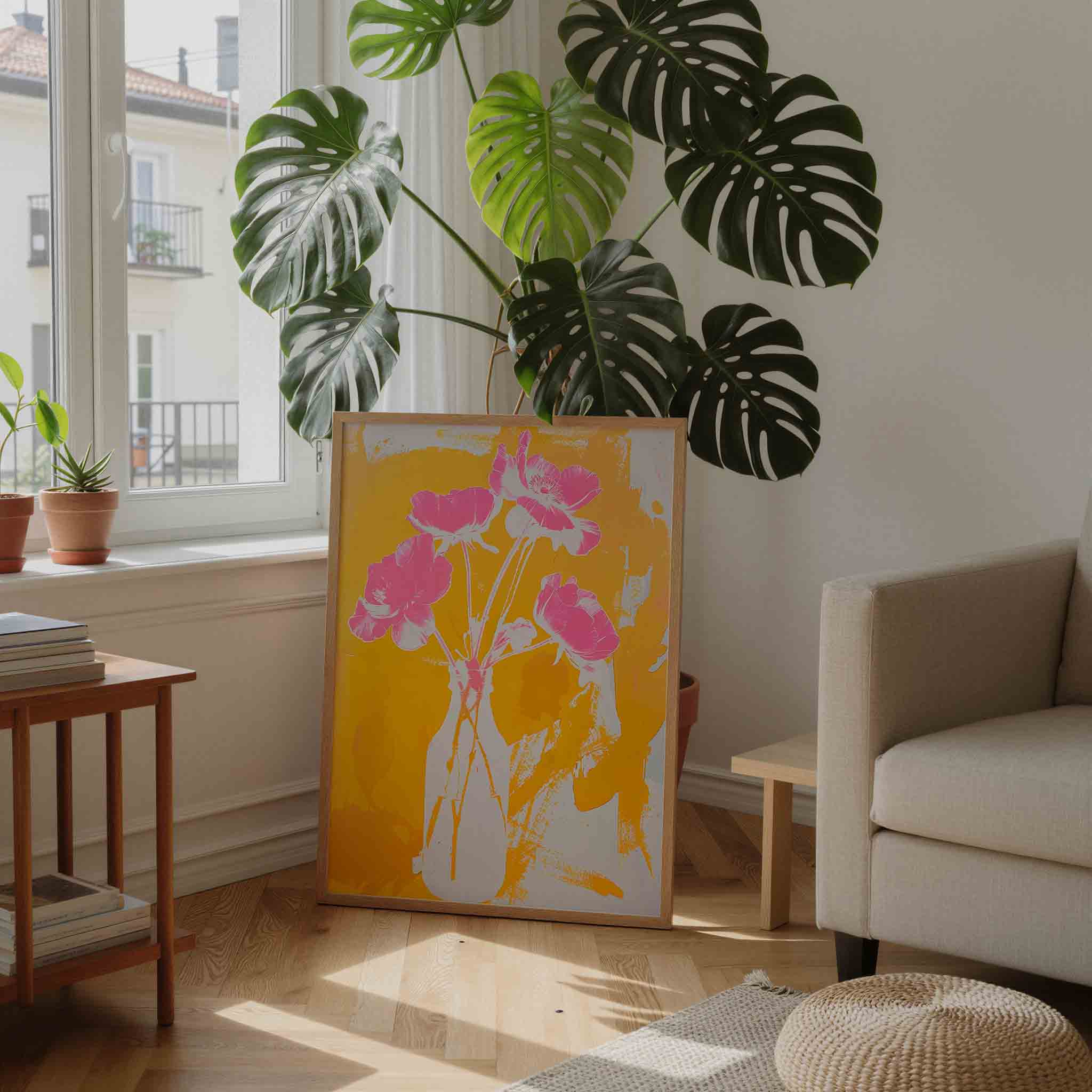 Bloemen in vaas Poster