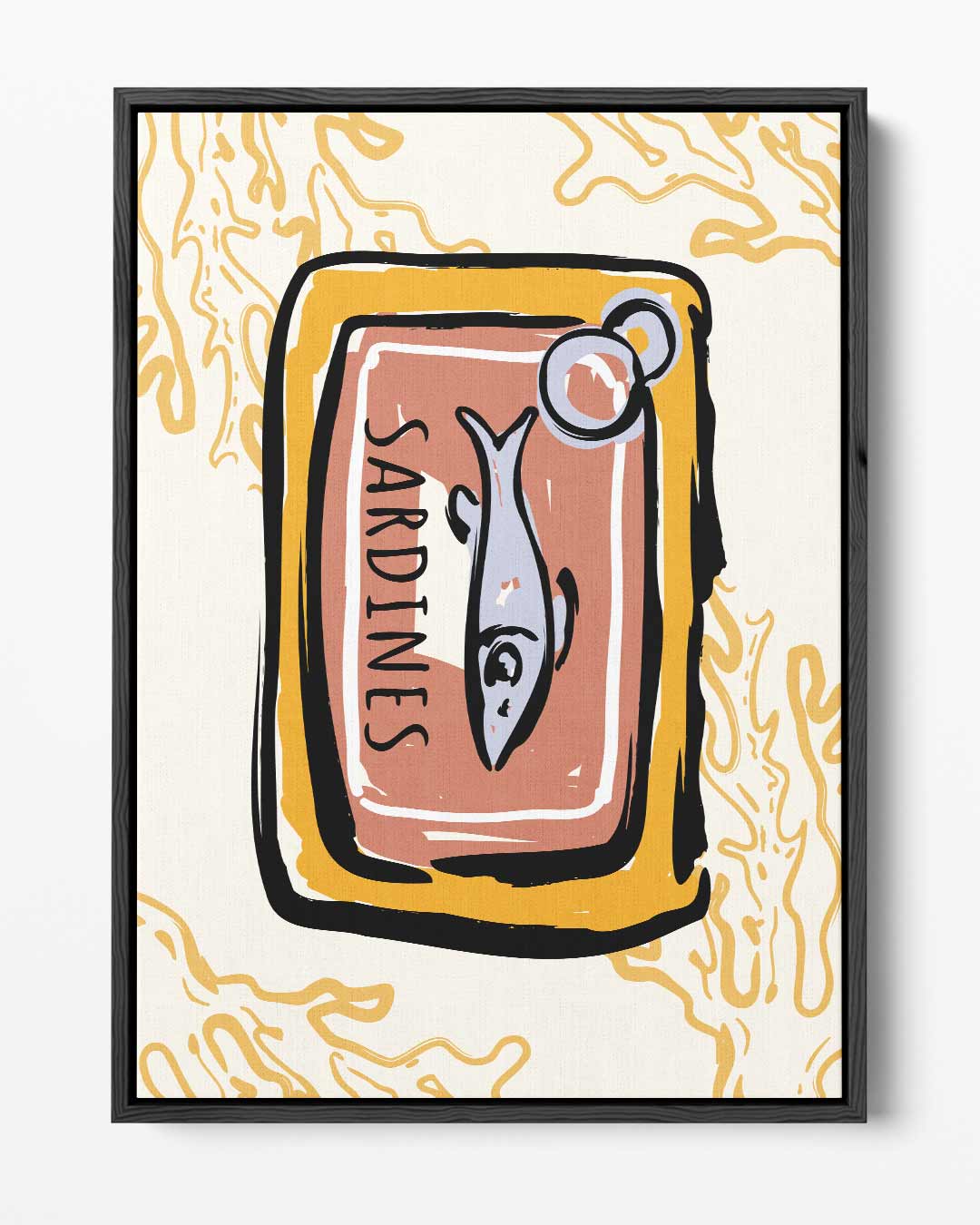 Sardines in Blik Pop Art Kunstwerk-canvas-dibond-plexiglas-wanddecoratie-WallArtistic