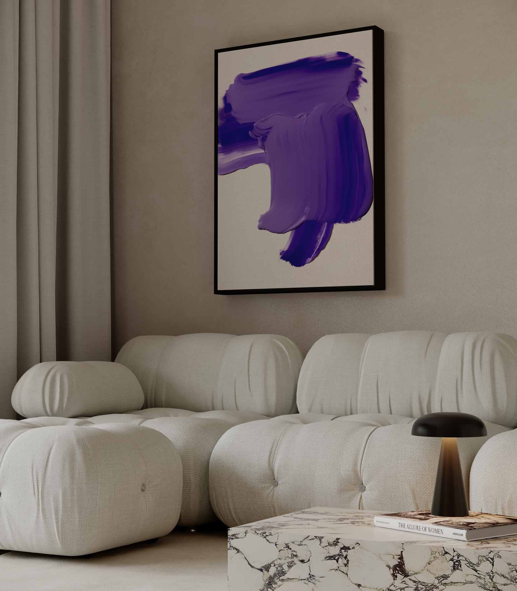 Paarse Kracht Kunstwerk-canvas-dibond-plexiglas-wanddecoratie-WallArtistic