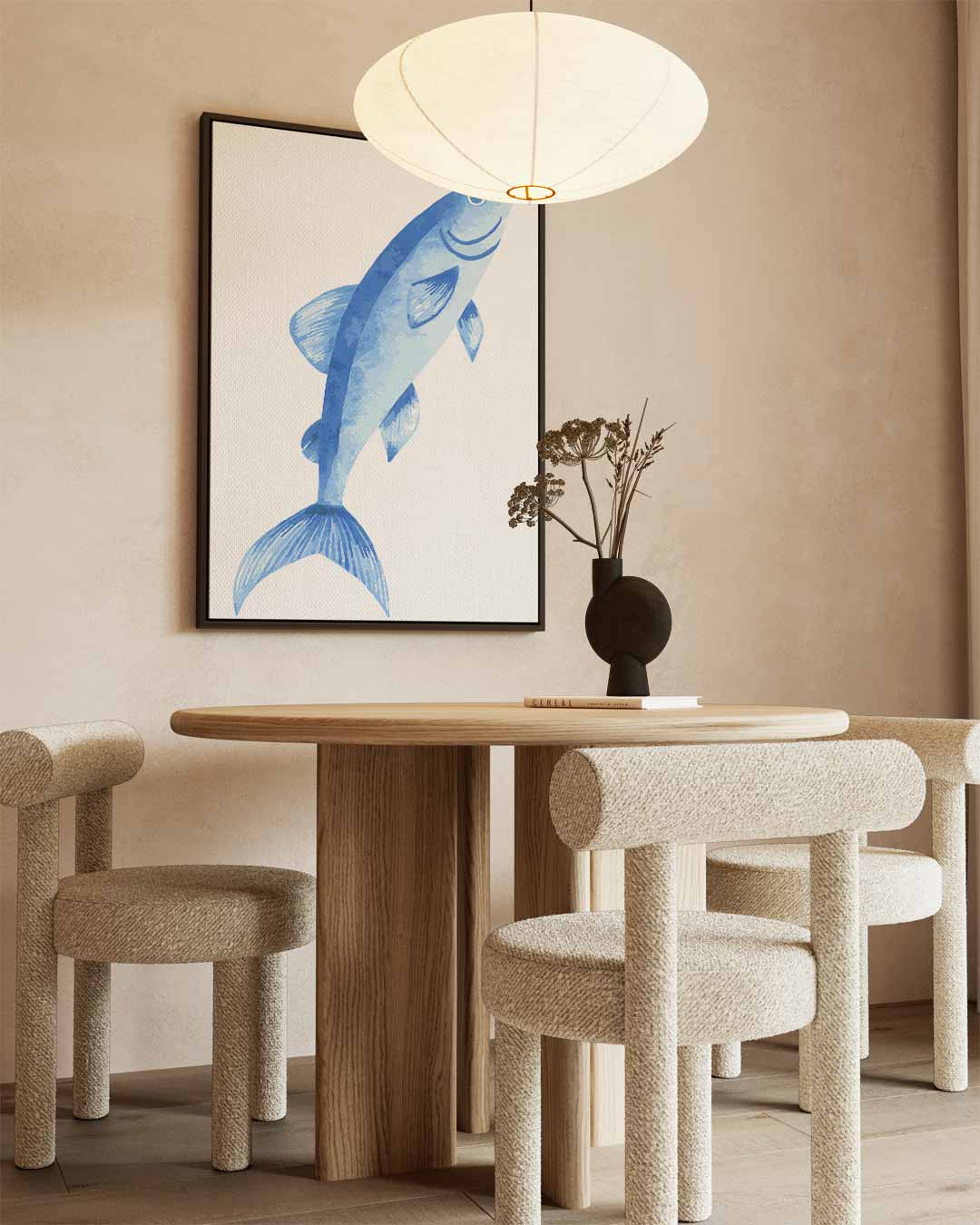 Waterverf Vis Print Kunstwerk-canvas-dibond-plexiglas-wanddecoratie-WallArtistic