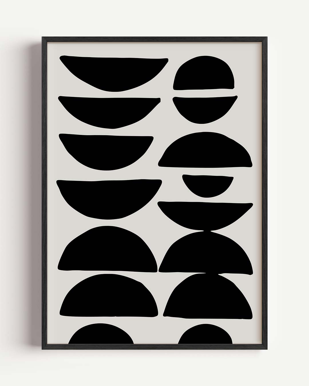Moderne Zwart-wit Abstracte Kunstposter