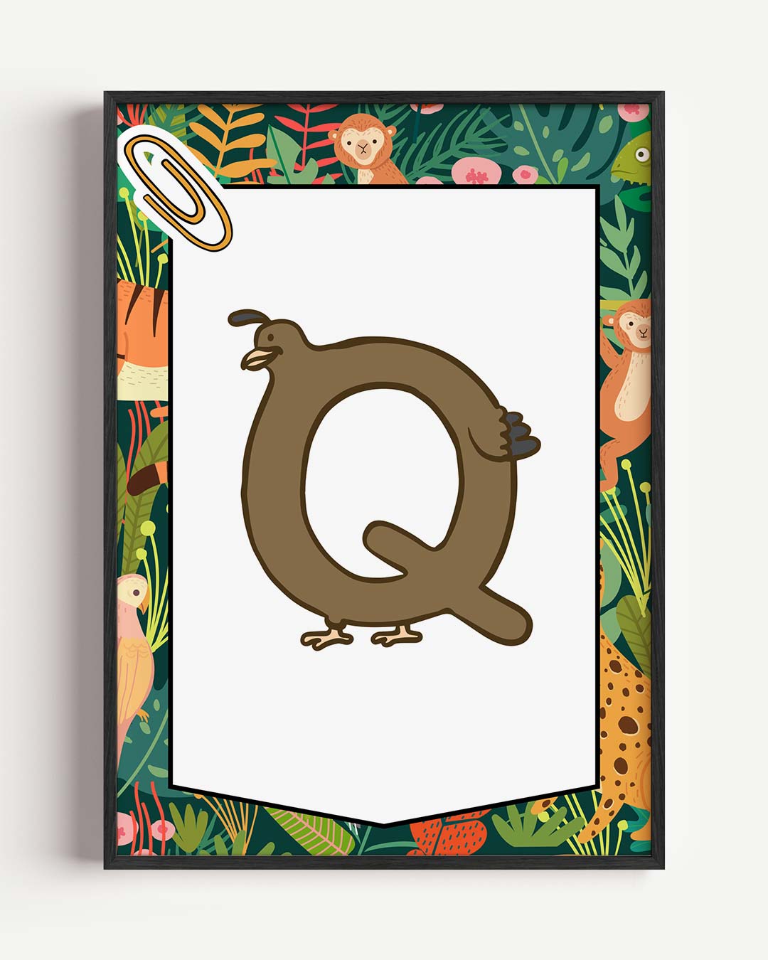 Jungle Dieren Alfabet Poster