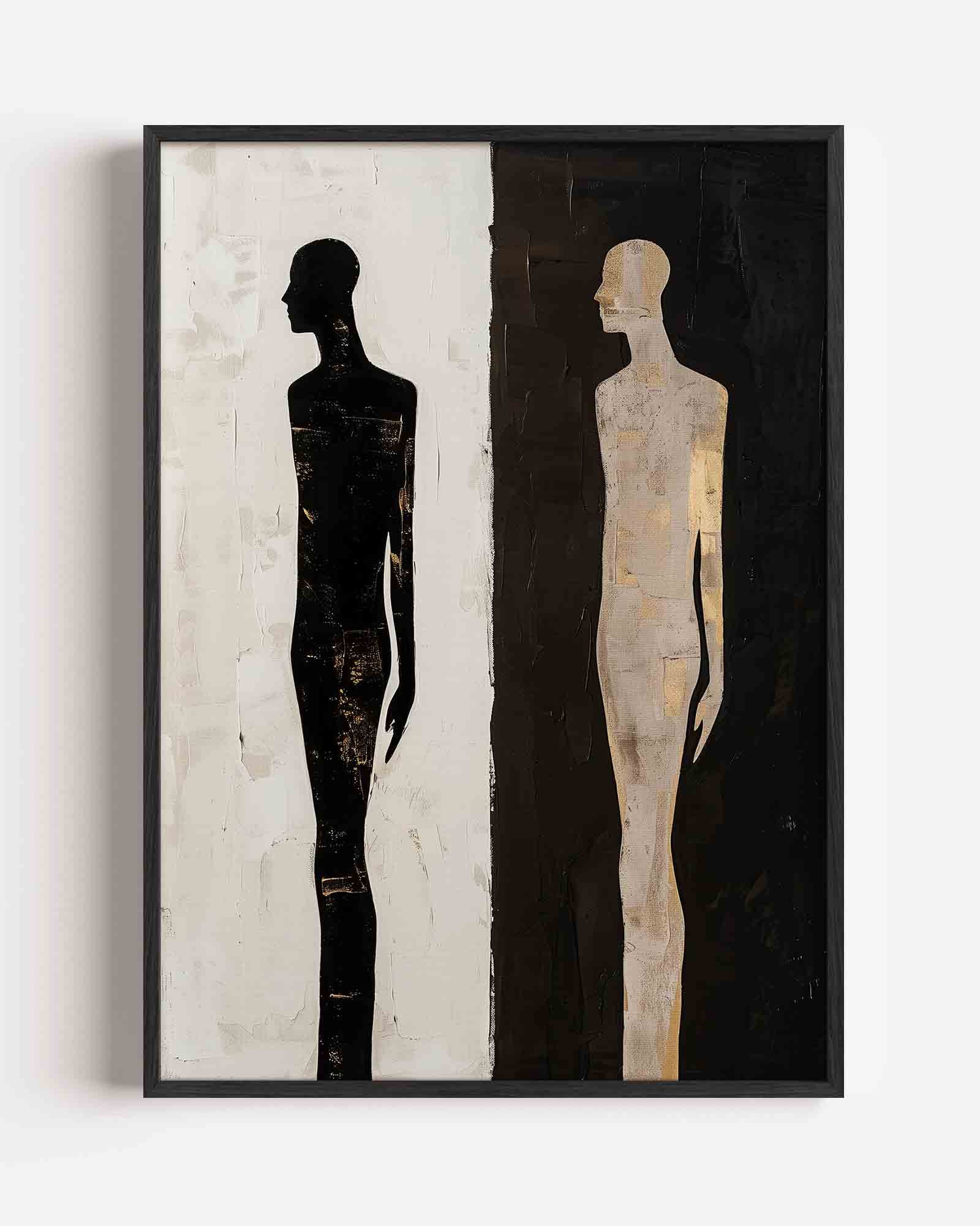 Silhouetten in contrast Poster