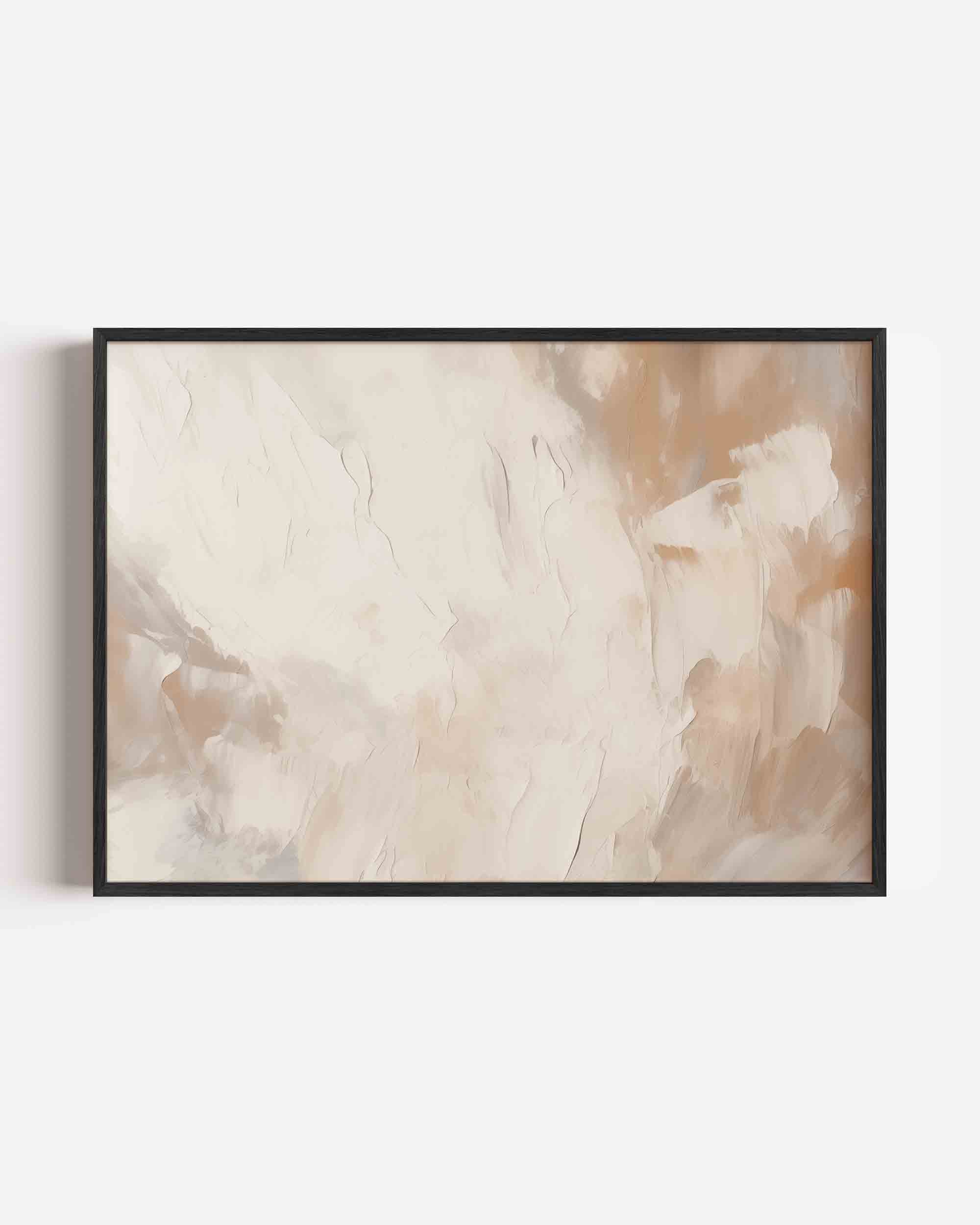 Abstracte beige en witte Poster