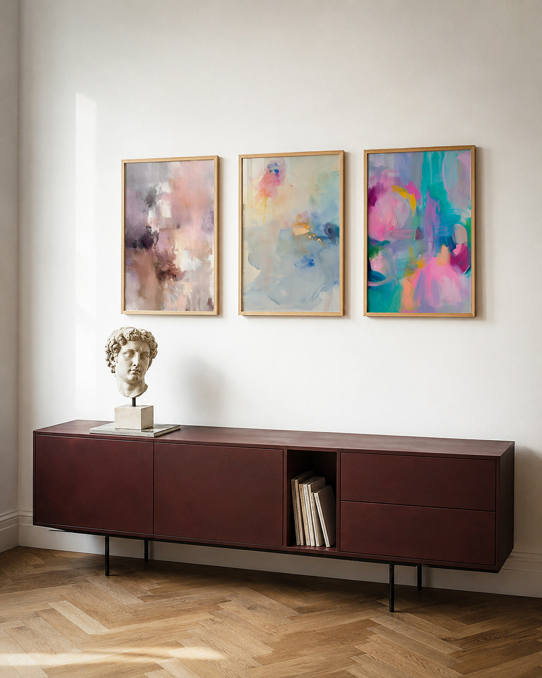 Zachte kleurvlakken Posterset
