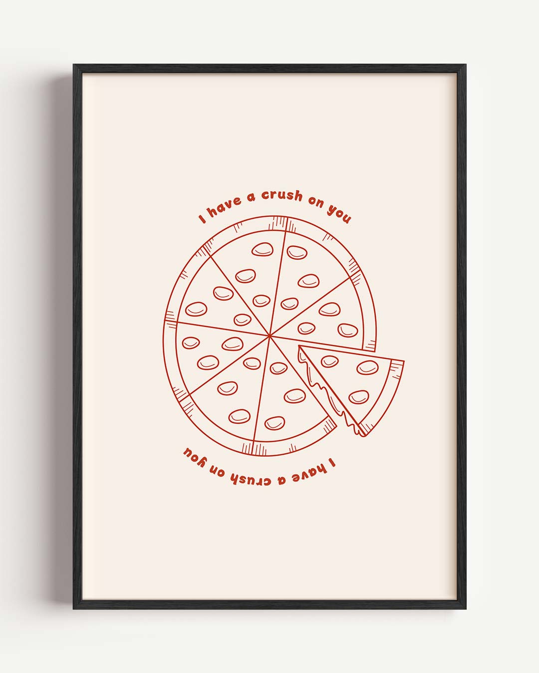Pizza Crush Romantiek Poster