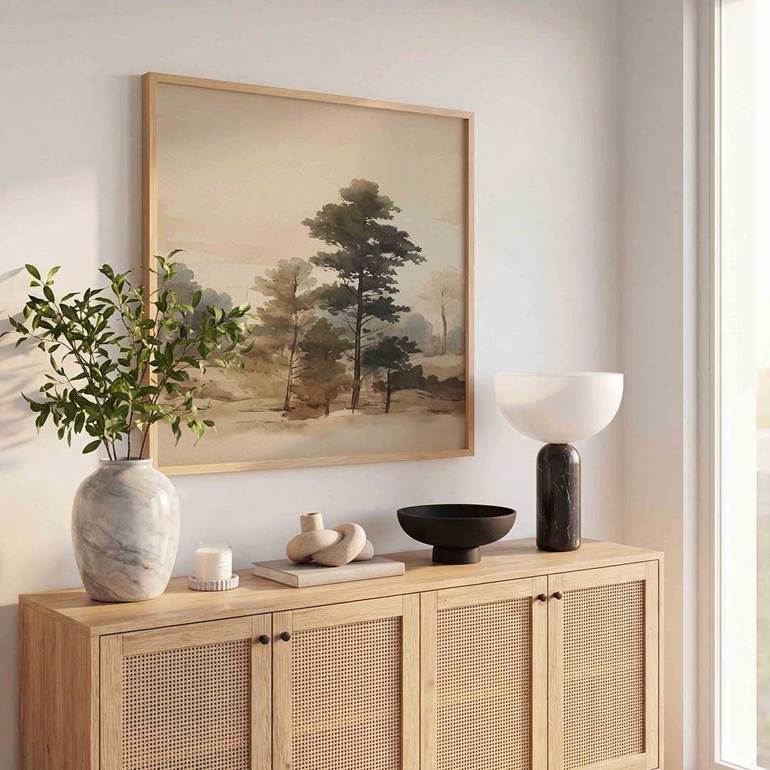 Landschap met bomen Poster
