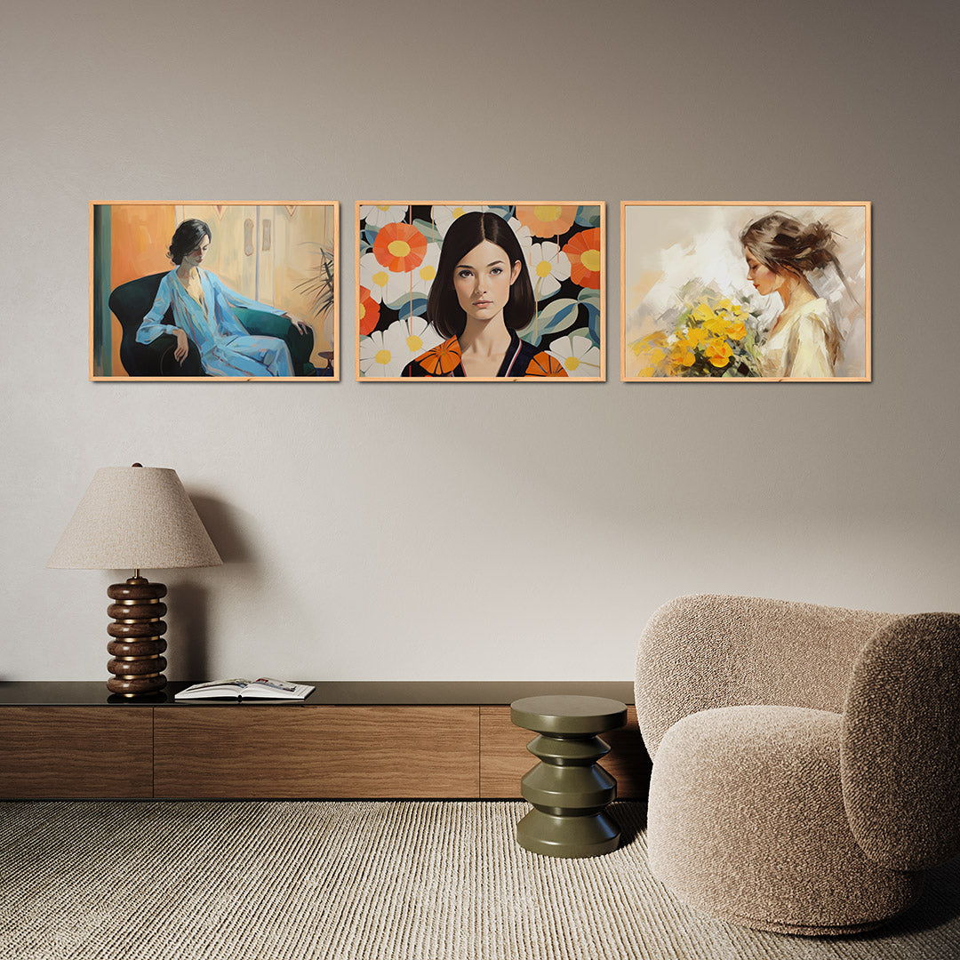 Zachte kleurharmonie Posterset