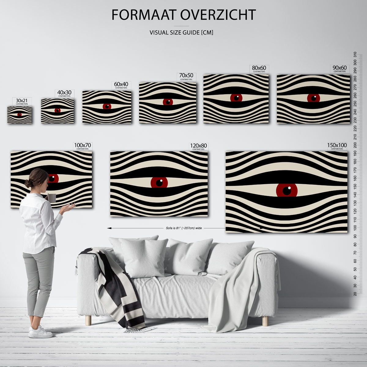 Golvend lijnenspel Poster