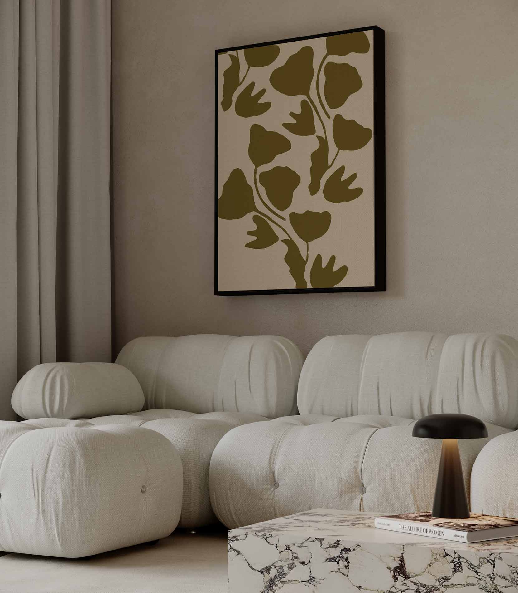 Ginkgo Groen: Natuurlijke Elegantie Kunstwerk-canvas-dibond-plexiglas-wanddecoratie-WallArtistic