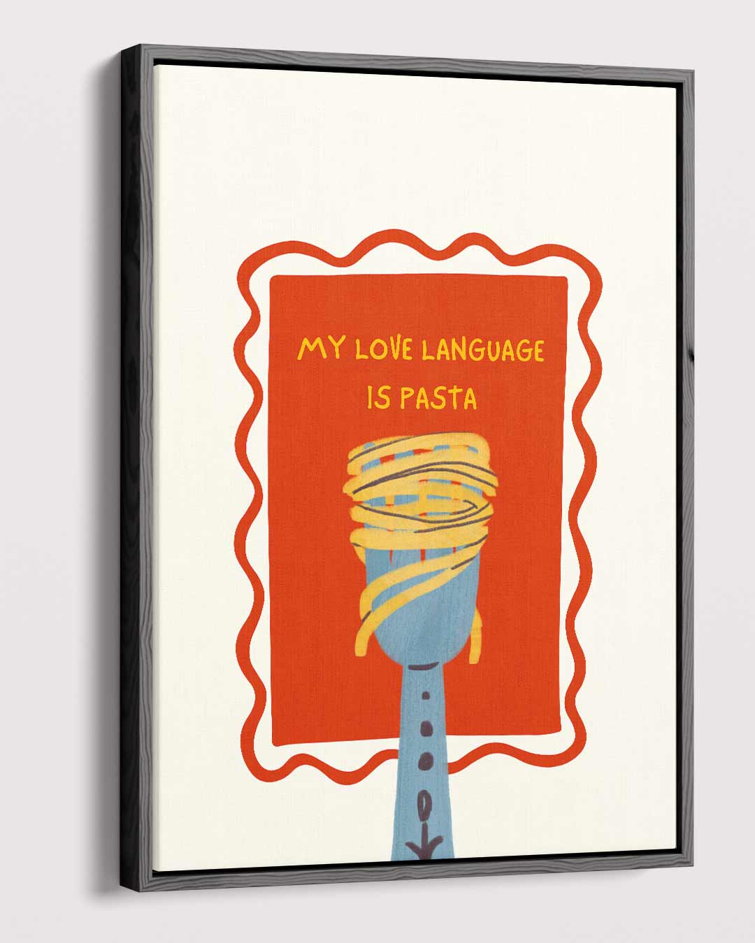 Pasta Liefdestaal Poster Kunstwerk-canvas-dibond-plexiglas-wanddecoratie-WallArtistic