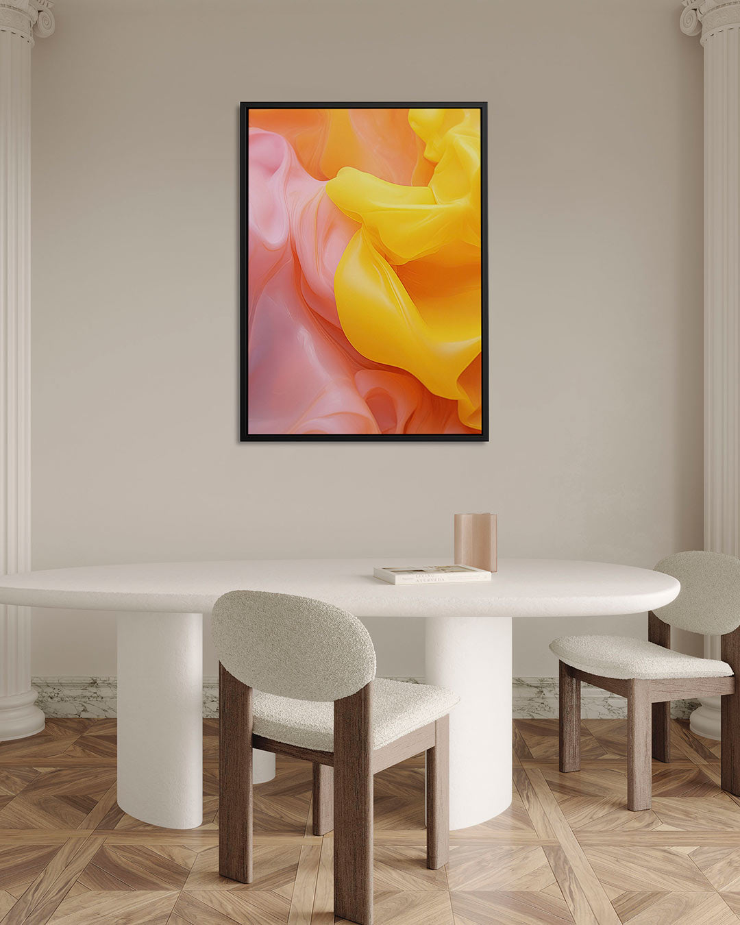 Vloeiende kleuren Kunstwerk