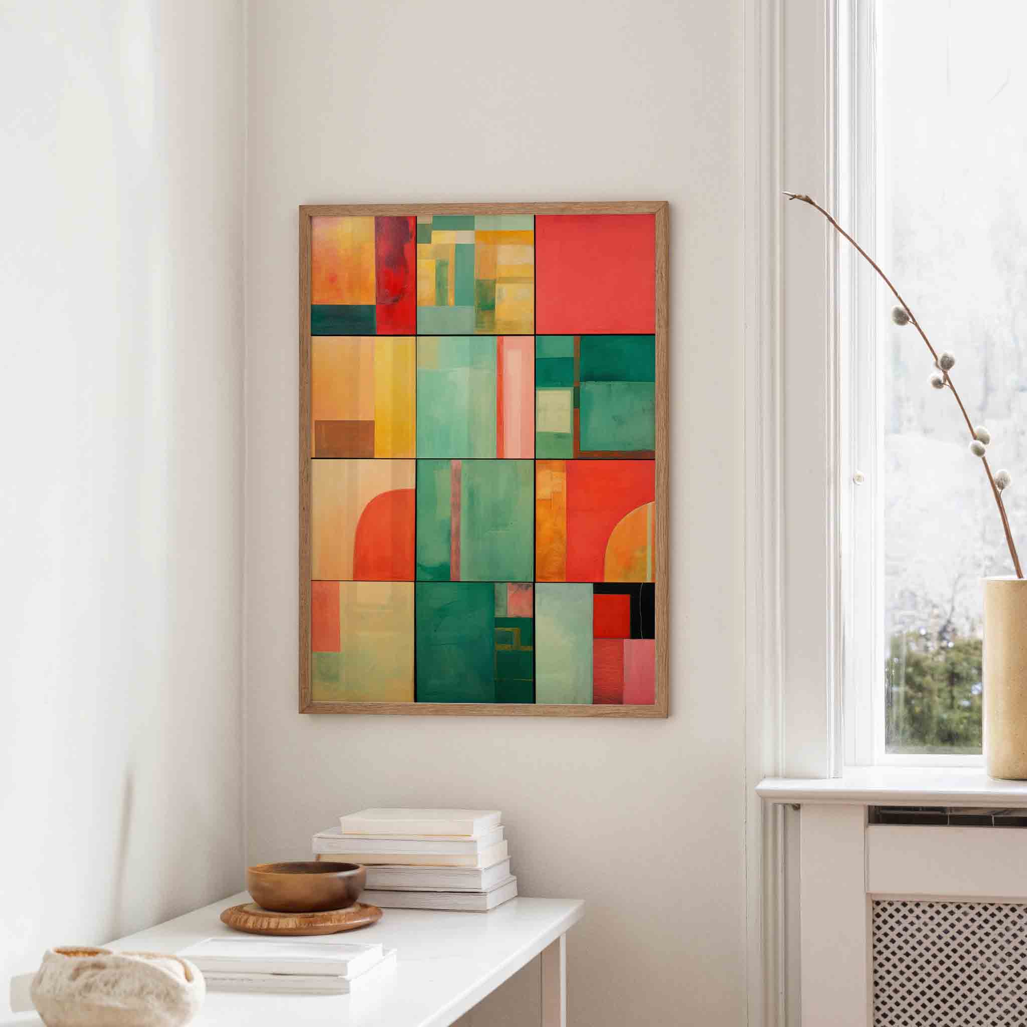 Abstracte geometrische vormen Poster