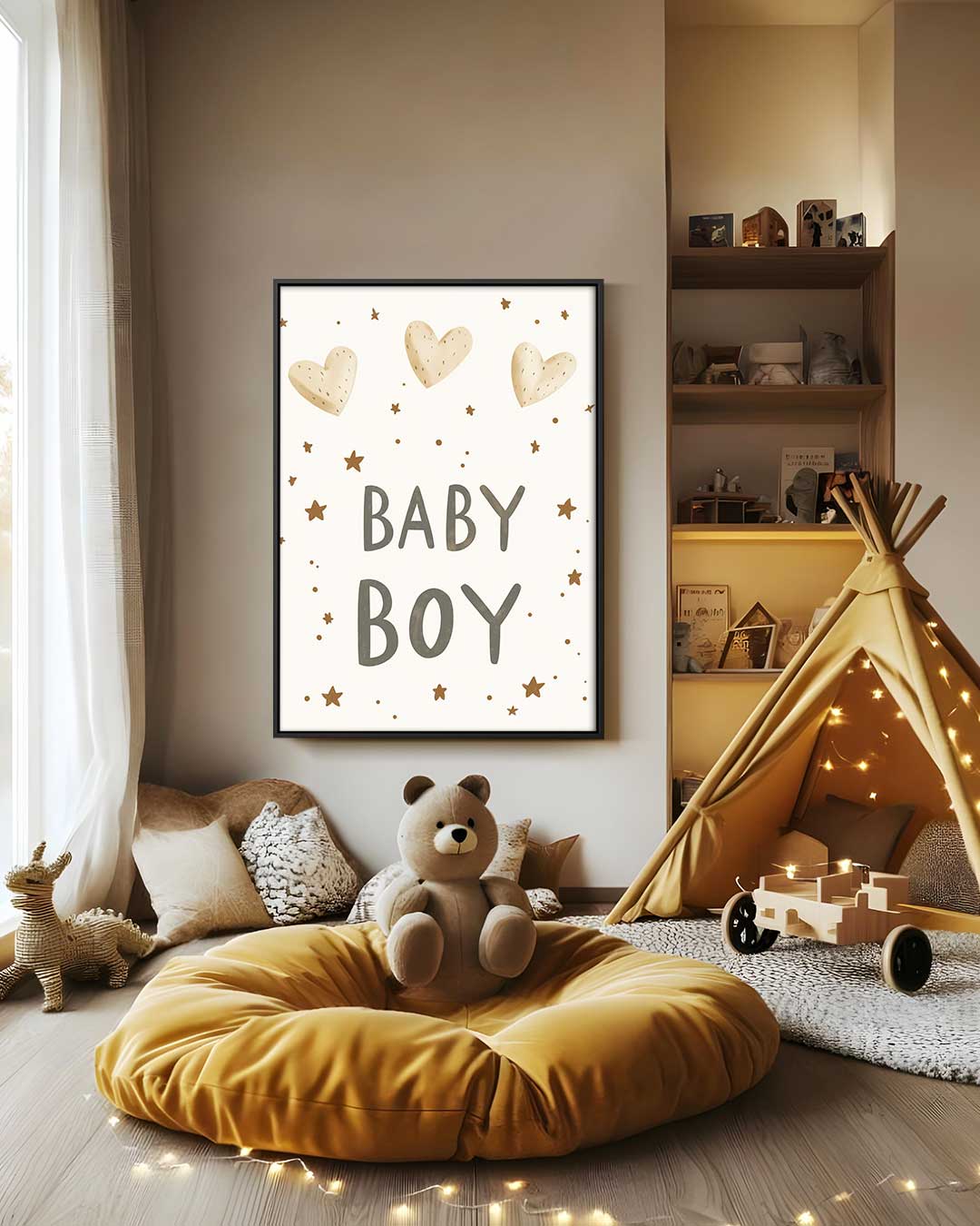 Baby Boy Sterrenhemel Poster Kunstwerk-canvas-dibond-plexiglas-wanddecoratie-WallArtistic