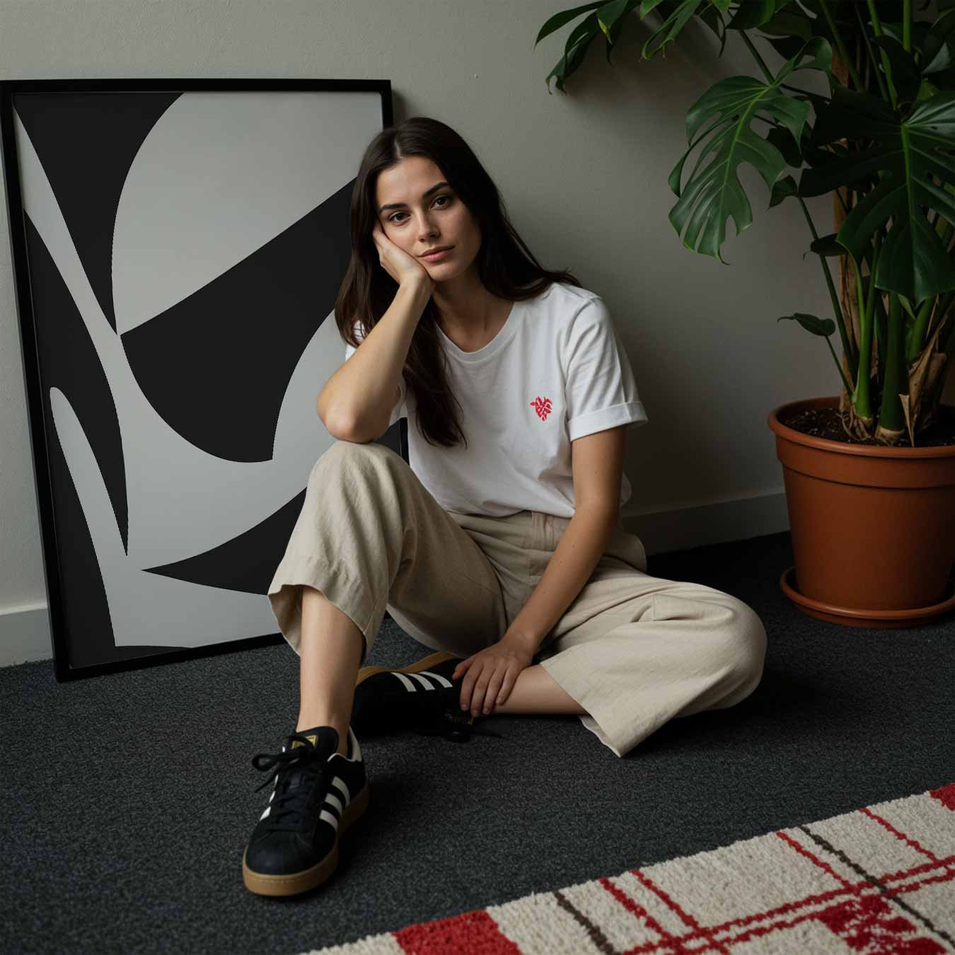 Abstracte Zwart-Wit Kunstposter