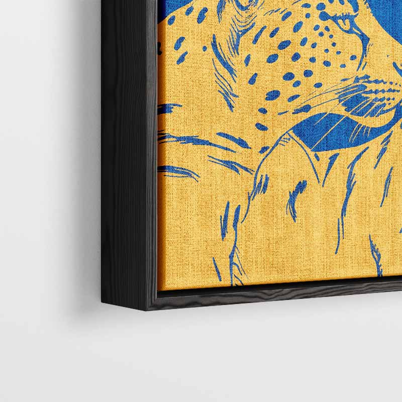 Twee Leoparden in Harmonie Kunstwerk-canvas-dibond-plexiglas-wanddecoratie-WallArtistic