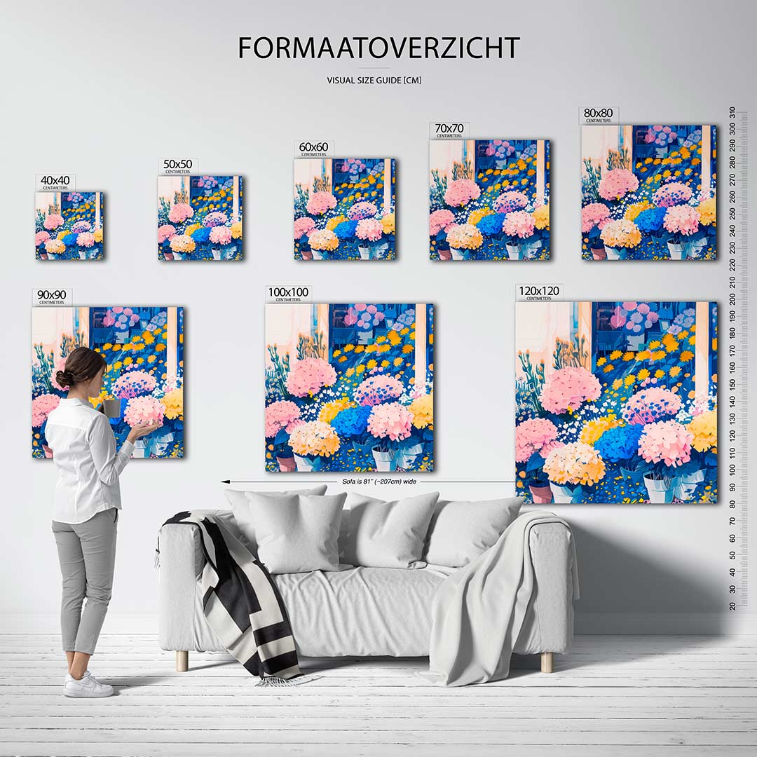 Bloemenexplosie Kunstwerk