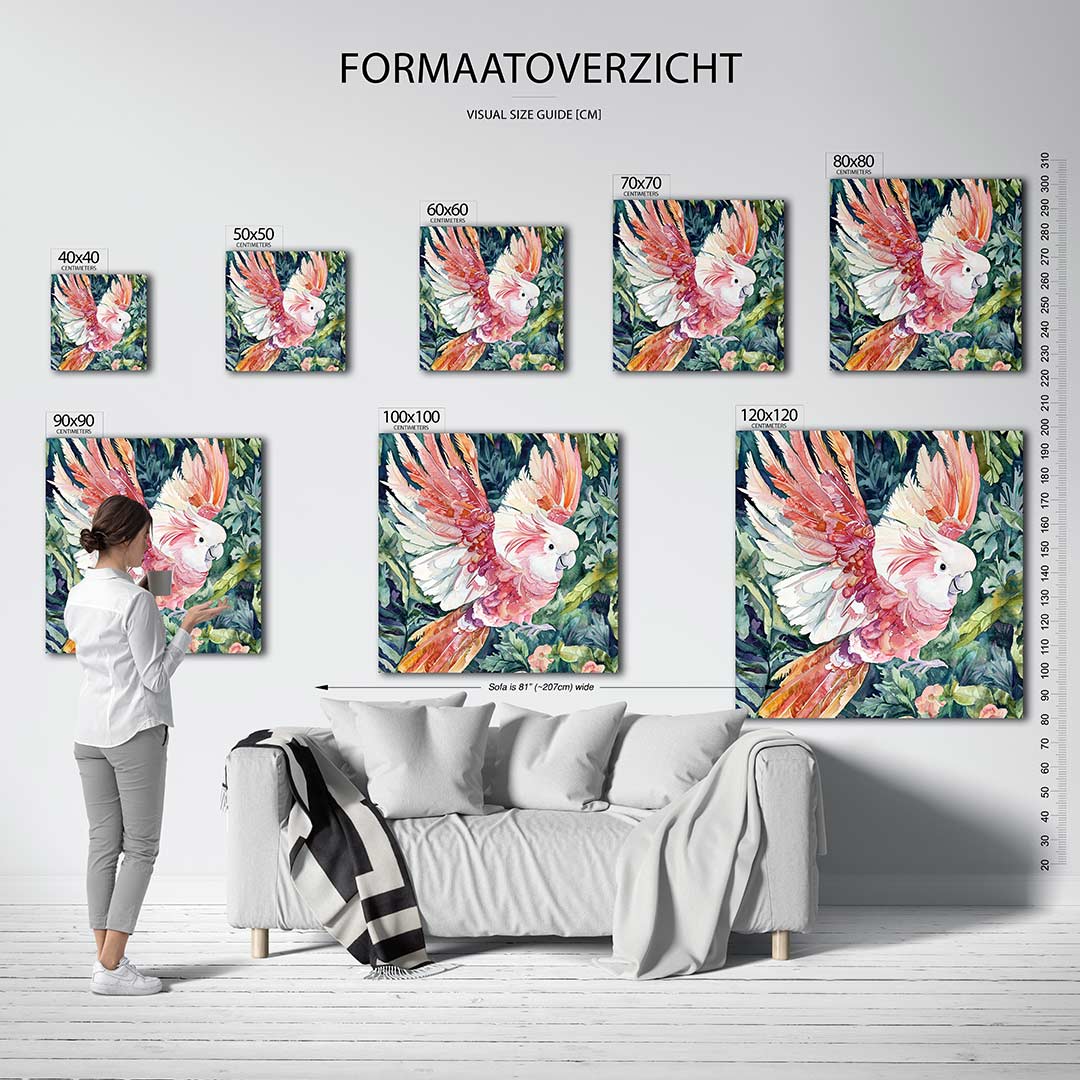 Vrolijke papegaai Kunstwerk